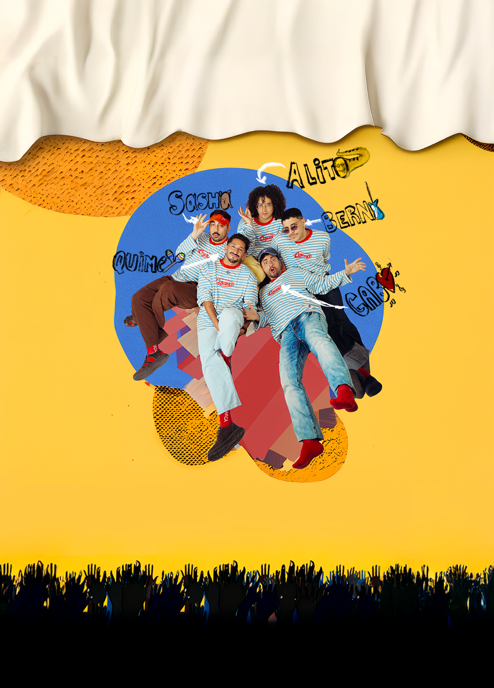 Merch oficial Gauchito Club x Cuyano — Sasha, Alito, Berni, Quime y Gabi